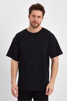 تیشرت مشکی مردانه اورسایز Cavla Collection - کد 896889248
