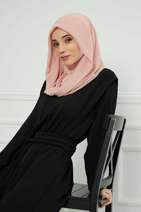 شال صورتی زنانه شیفون Aisha