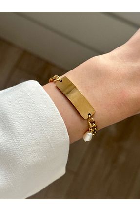 دستبند استیل (فولاد) زرد استیل ضد زنگ YOUES JEWELRY - کد 896889595