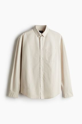 پیراهن بژ مردانه رگولار H&M - کد 917448723