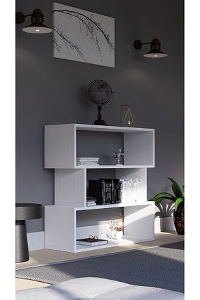 قفسه کتاب سفید 88 سانتی متر İda Wooden - کد 896144177