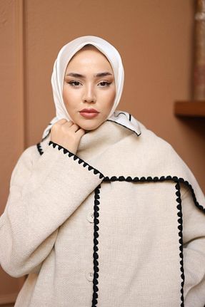 روسری سفید پلی استر Silk Home - کد 797326271