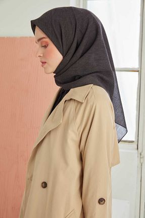 روسری طوسی پنبه ای MİRAY - کد 222496324