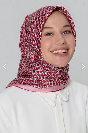 روسری صورتی کرپ ساتن ابریشم Armine - کد 121327480