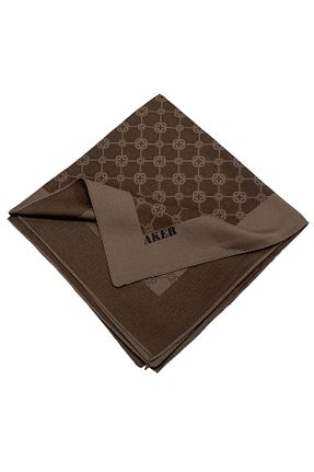 روسری قهوه ای پلی استر Aker - کد 839771535