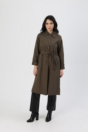 ترنچکت سبز زنانه بدون آستر SHULEBOUTİQUE - کد 901052354
