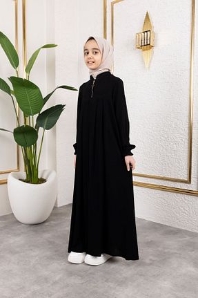 کلاه و ابایا مشکی بچه گانه پنبه پلی استر KADEEM - کد 897832634