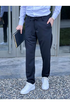 شلوار مشکی مردانه پارچه ElitWear - کد 897923646
