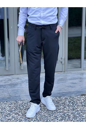 شلوار مشکی مردانه پارچه ElitWear - کد 897923646