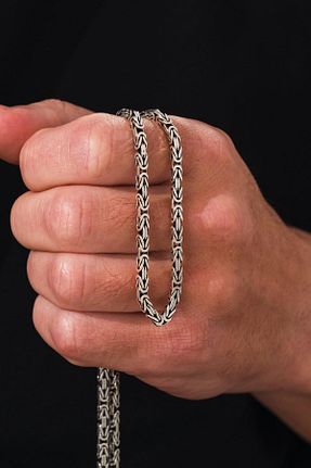 گردنبند نقره مردانه 925 عیار Tmt Silver - کد 896986674