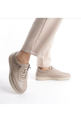 کفش کژوال بژ زنانه چرم خالص erenimstore - کد 896948500