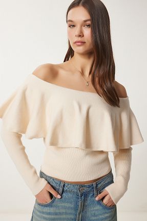 بلوز بژ زنانه رگولار Lovelyİstanbul - کد 896936404