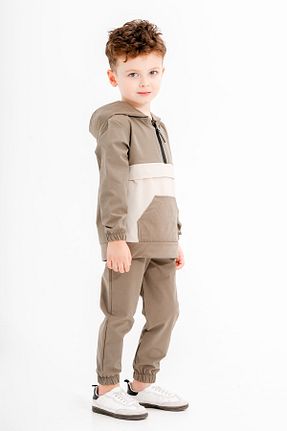ست گرمکن خاکی بچه گانه پنبه ای Cansın Mini - کد 901432764