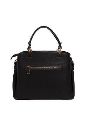 کیف دوشی مشکی زنانه چرم مصنوعی GOLDBAGS - کد 897000522