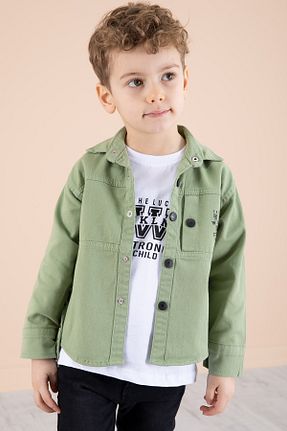 پیراهن سبز بچه گانه رگولار Cansın Mini - کد 897844195