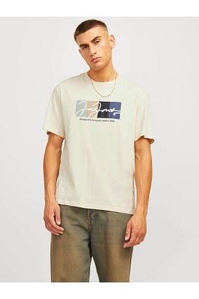 تیشرت بژ مردانه رگولار Jack & Jones - کد 867770007