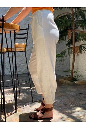 شلوار نباتی زنانه پاچه کش دار Seda Aslan Butik - کد 737016592