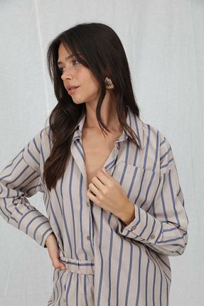 ست بالاتنه و پائین تنه بژ زنانه بافتنی scyllastore - کد 876387895