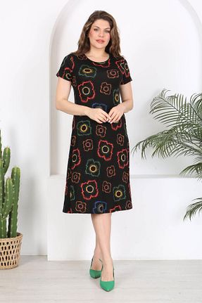 لباس سایز بزرگ مشکی زنانه ویسکون Mooi XXL - کد 832575680