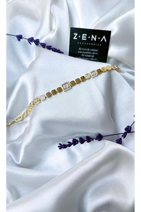دستبند استیل (فولاد) طلائی زنانه استیل ضد زنگ ZENA ACCESSORİES - کد 897003252
