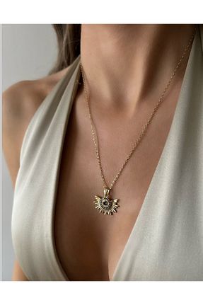 گردنبند استیل ( فولاد ) طلائی زنانه استیل (فولاد) AychaAksesuar - کد 897024059