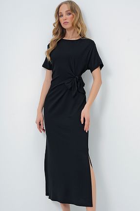 لباس مشکی زنانه بافت Trend Alaçatı Stili - کد 896524298