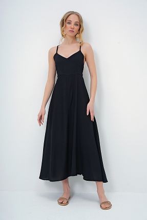 لباس مشکی زنانه بافتنی Trend Alaçatı Stili - کد 891517646