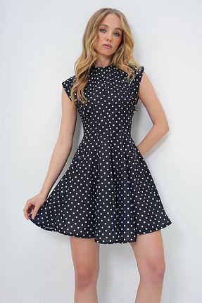 لباس مشکی زنانه بافتنی Trend Alaçatı Stili - کد 896524009