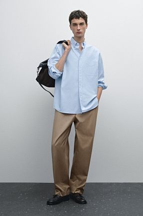 پیراهن آبی مردانه رگولار Massimo Dutti - کد 888249178