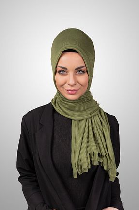شال خاکی زنانه پنبه ای Şalcenneti.com - کد 894858214