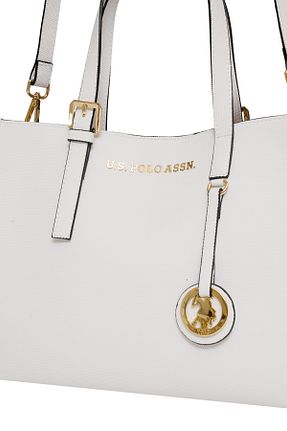 کیف دوشی سفید زنانه چرم مصنوعی U.S. Polo Assn. - کد 894890238
