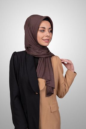 شال قهوه ای زنانه ویسکون Şalcenneti.com - کد 894897637