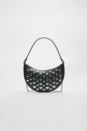 کیف دوشی مشکی زنانه پلی اورتان Stradivarius - کد 894862578