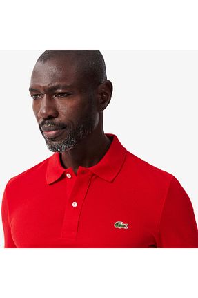 پولوشرت قرمز مردانه پنبه ای Lacoste - کد 3069283