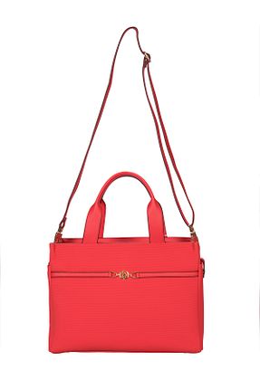 کیف دوشی قرمز زنانه چرم مصنوعی U.S. Polo Assn. - کد 894904716