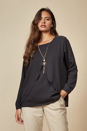 بلوز مشکی زنانه ساده Hoxton Gal - کد 894876408