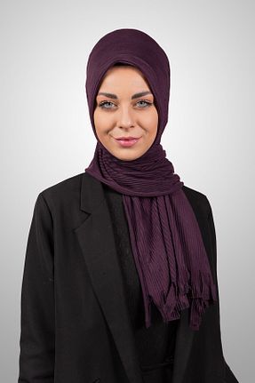 شال بنفش زنانه پنبه ای Şalcenneti.com - کد 894872717