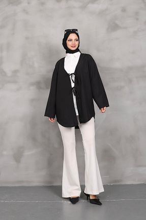 تونیک حجاب مشکی زنانه پلی استر Nergis Neva Butik - کد 857714526