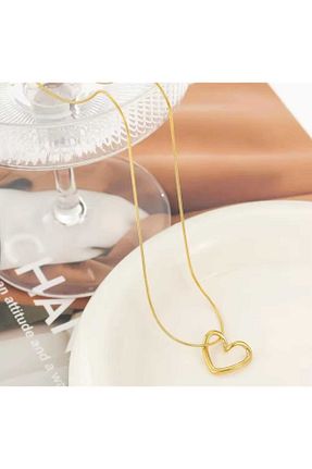 گردنبند استیل ( فولاد ) طلائی زنانه استیل ضد زنگ Wibex accessory - کد 865560122