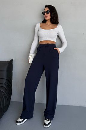 شلوار سرمه ای زنانه پلی استر moda armanc - کد 895015068