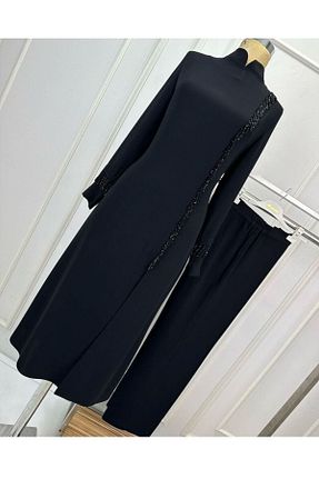 ست بالاتنه و پائین تنه حجاب مشکی زنانه Relaxed çınar özkan - کد 823096070