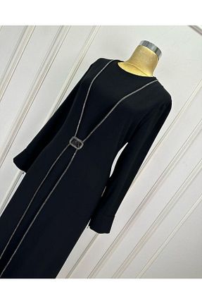 لباس مجلسی حجاب مشکی زنانه یقه ایستاده çınar özkan - کد 823951514
