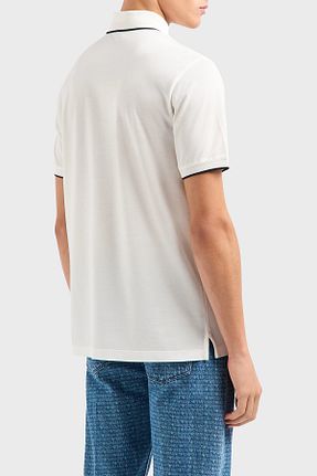 پولوشرت سفید مردانه %100 پنبه Emporio Armani - کد 896526463