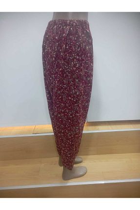 شلوار کرمگن زرشکی زنانه رگولار NUR TEKSTİL - کد 896549280
