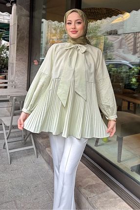 پیراهن حجاب سبز زنانه رگولار Ovn. - کد 895142791