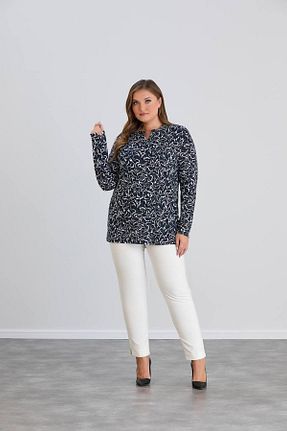 بلوز حجاب سرمه ای زنانه ویسکون wearon tekstil - کد 895175277