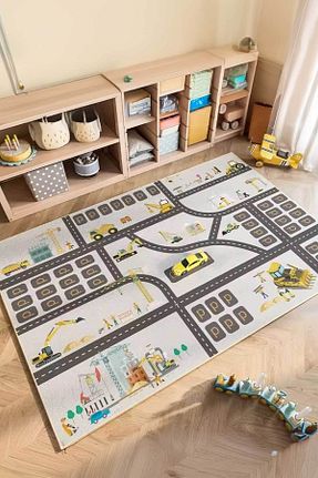 فرش بچه گانه زرد پلی استر Decomia Home - کد 895180856