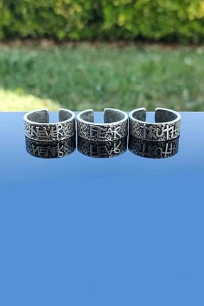 انگشتر جواهر مردانه روکش نقره TREND COLLECTİON - کد 751284779