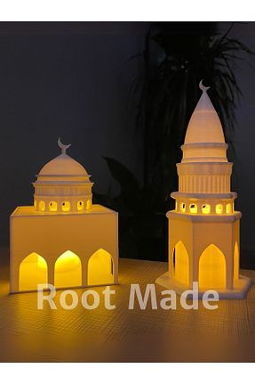اجسام تزئینی و بیبلو سفید پلاستیک huni - کد 815520888