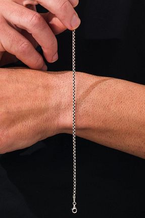 دستبند نقره مردانه 925 عیار Tmt Silver - کد 895178830